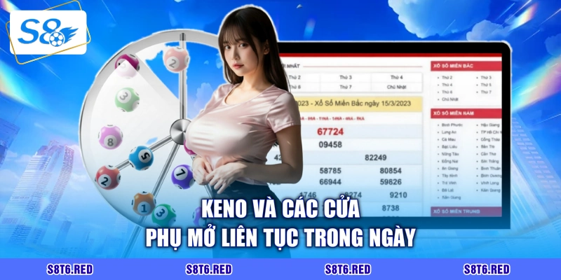 Keno và các cửa phụ mở liên tục trong ngày